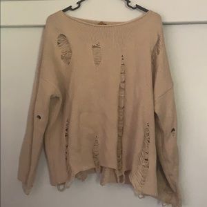 distressed sweater